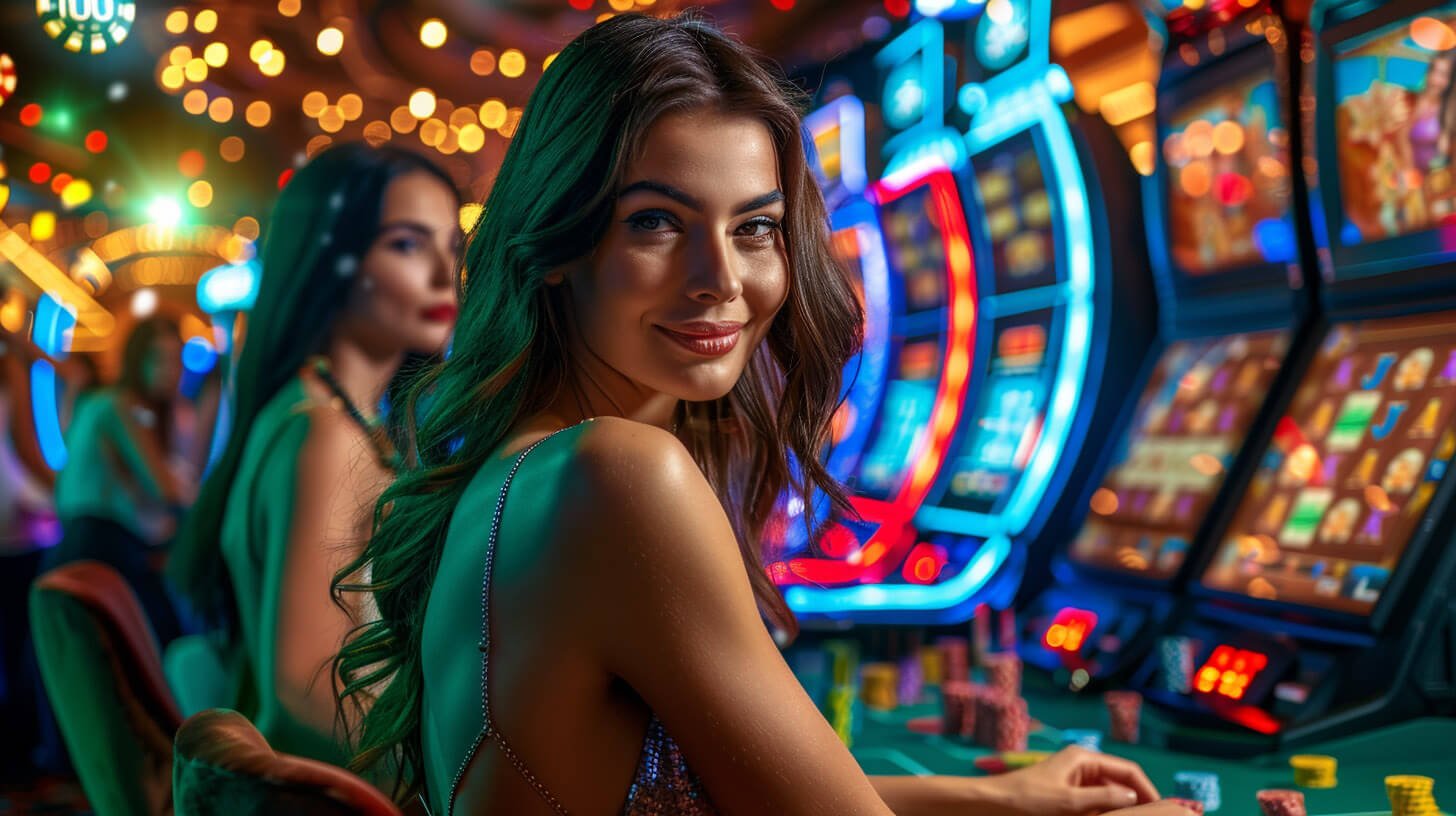 Happy Bossy 2D တွင် Jackpot Slots ဂိမ်းကစားနေသည့် မြင်ကွင်း